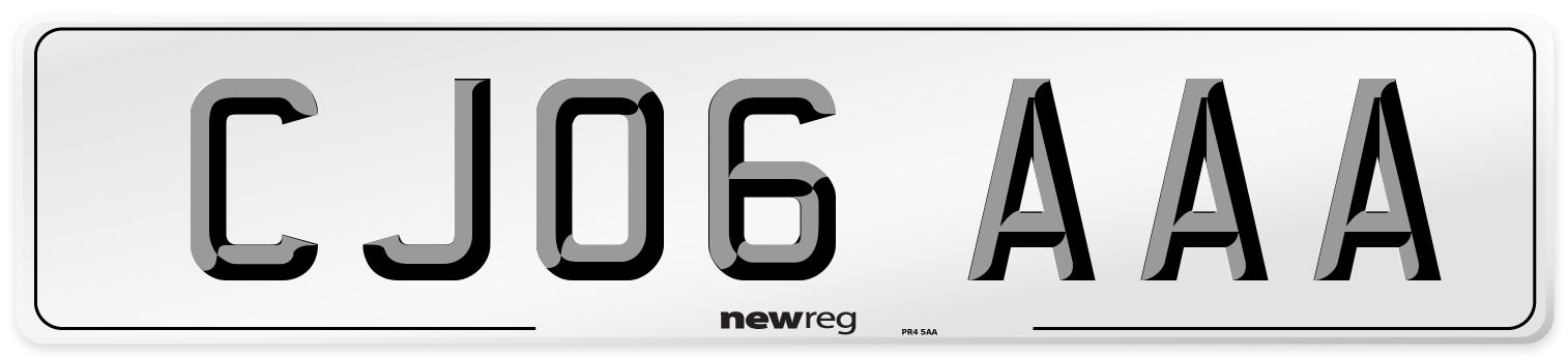 CJ06 AAA Number Plate from New Reg